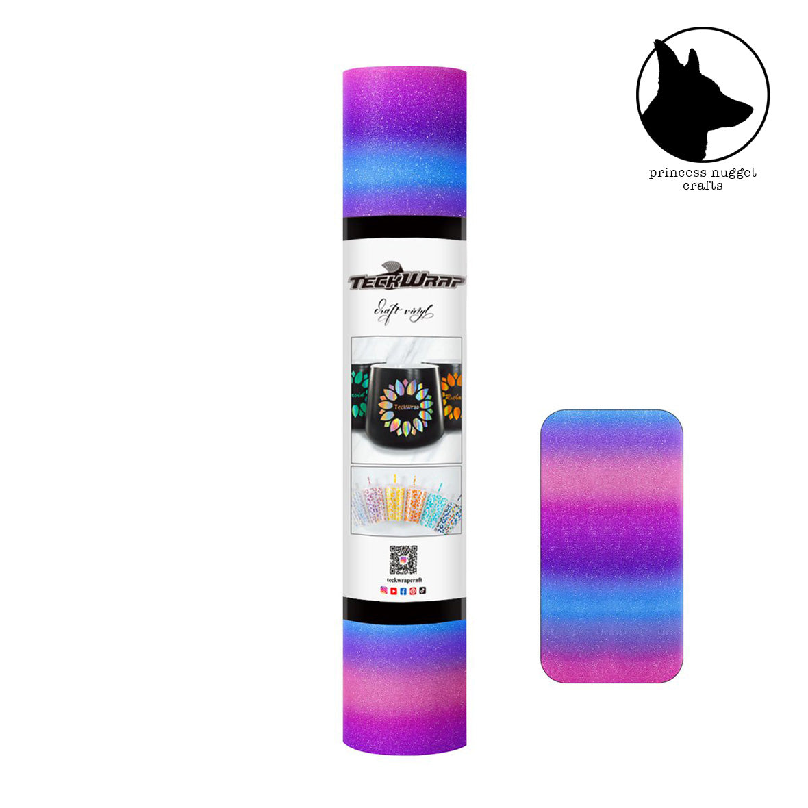 Feuille de Teckwrapcraft Rainbow Stripes Starry Purple vinyle