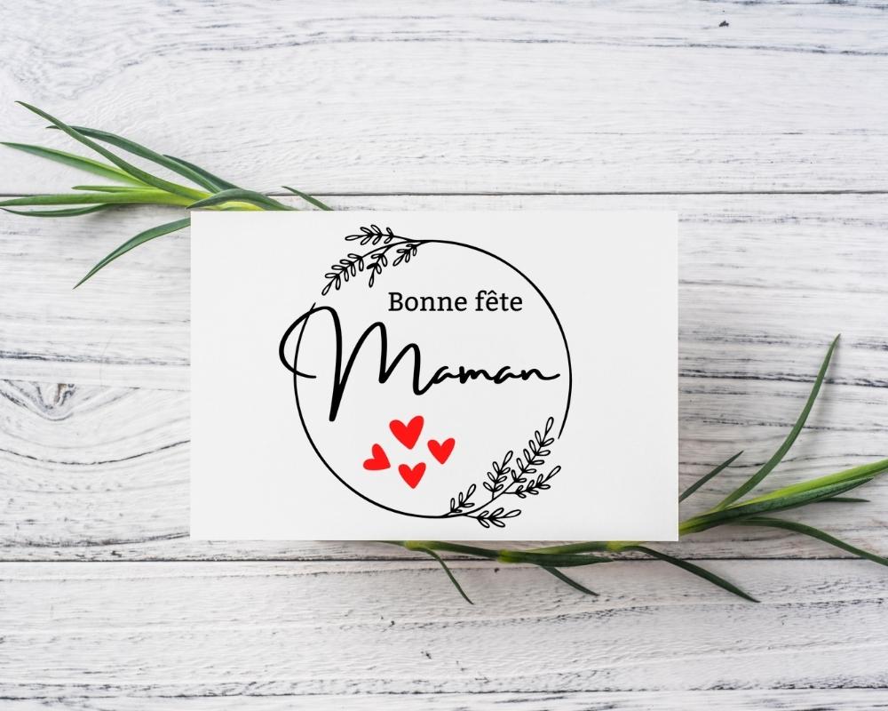 Bonne fête maman avec cœurs - SVG - Fichier digitale - Princess Nugget crafts