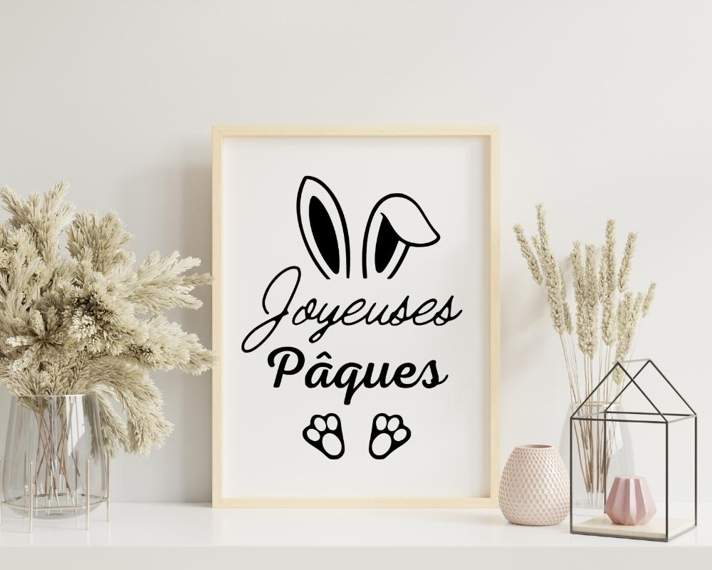 Joyeuses Pâques Lapin SVG - Fichier digitale - Princess Nugget crafts